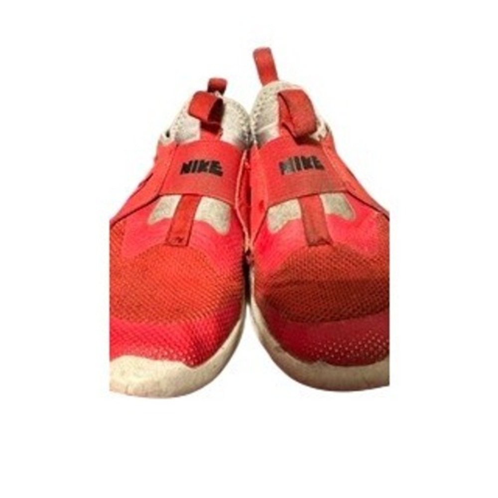 Nike Flex Runner 2 University Red White Kids Slip On Sneakers DJ6040-607 13.5C